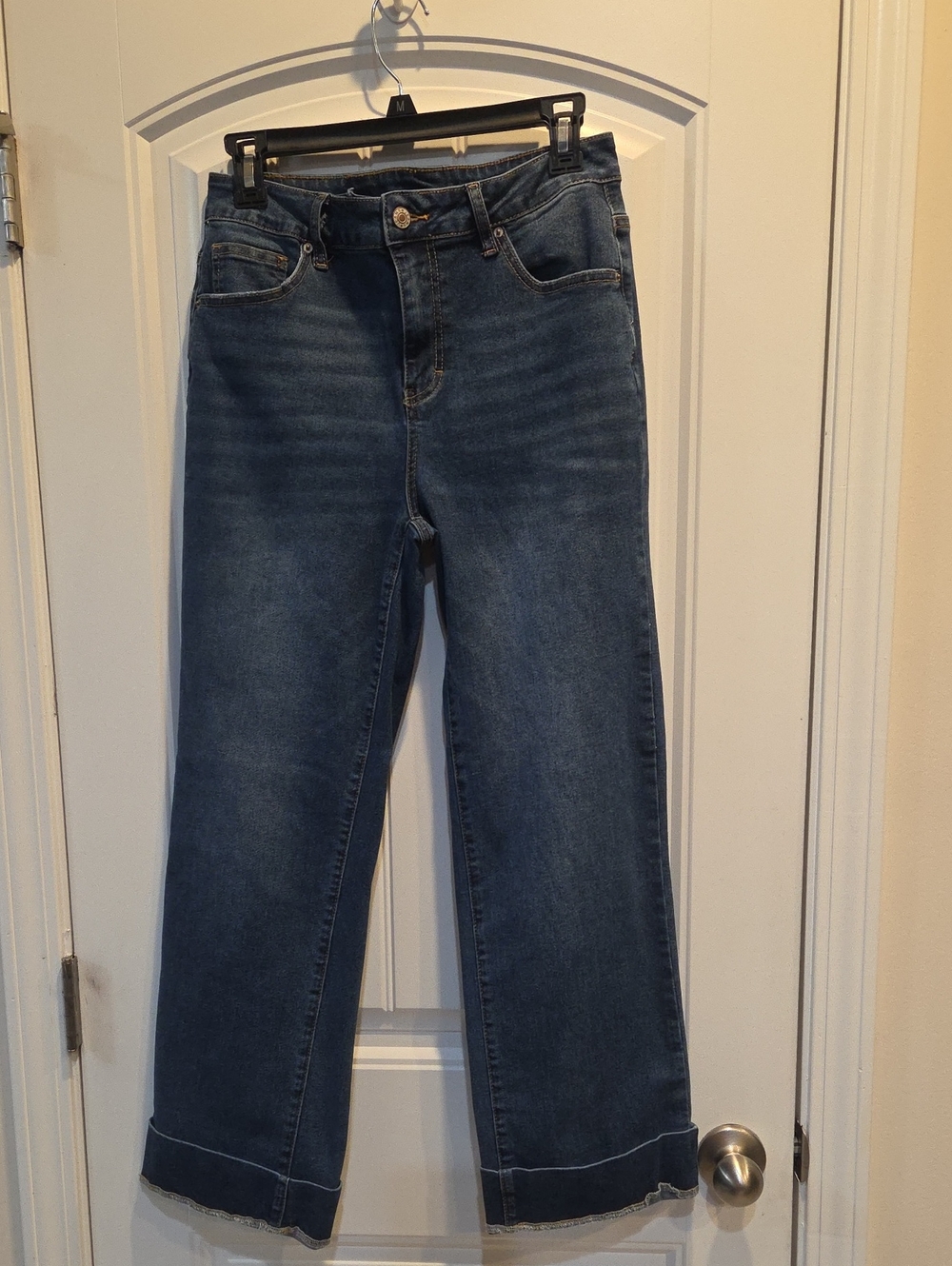 High-Rise Wide-Leg Women's Jeans in Denim Blue